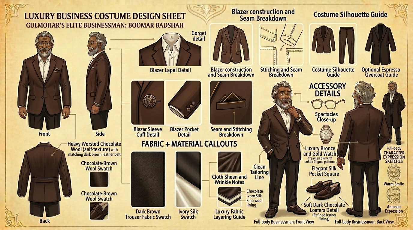 Costume detail sheet